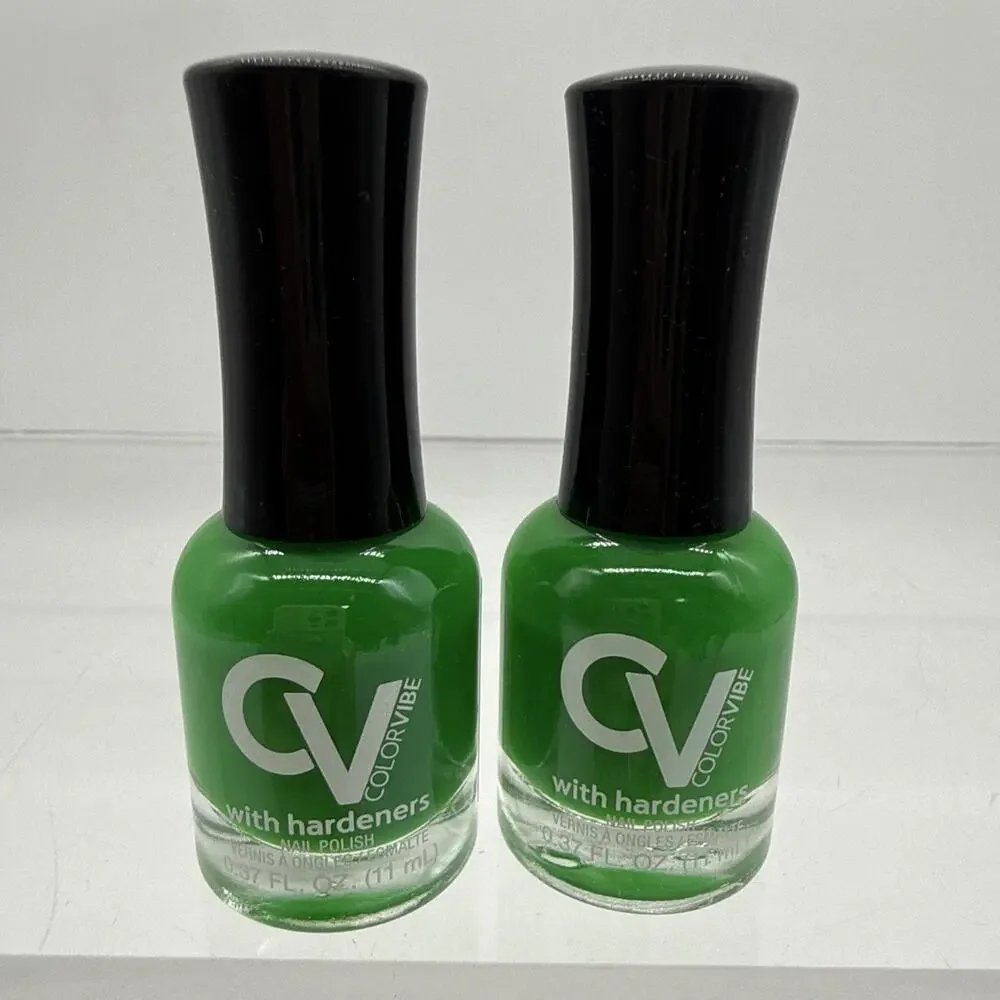 2 Color Vibe Nail Polish #CV015 Chill (Kelly) Green W/Hardeners St Paddy’s Day